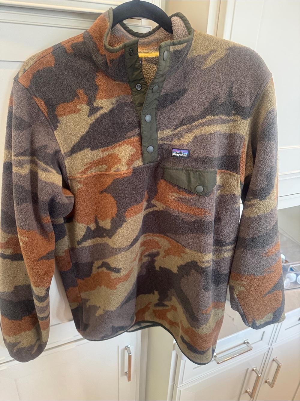 Patagonia Men’s Lightweight Camo Pullover Jacket - Brown & Tan